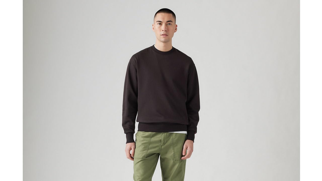 Levi's Authentic Crew bluza męska, Black Agate Garment Dye F Black Agate, M