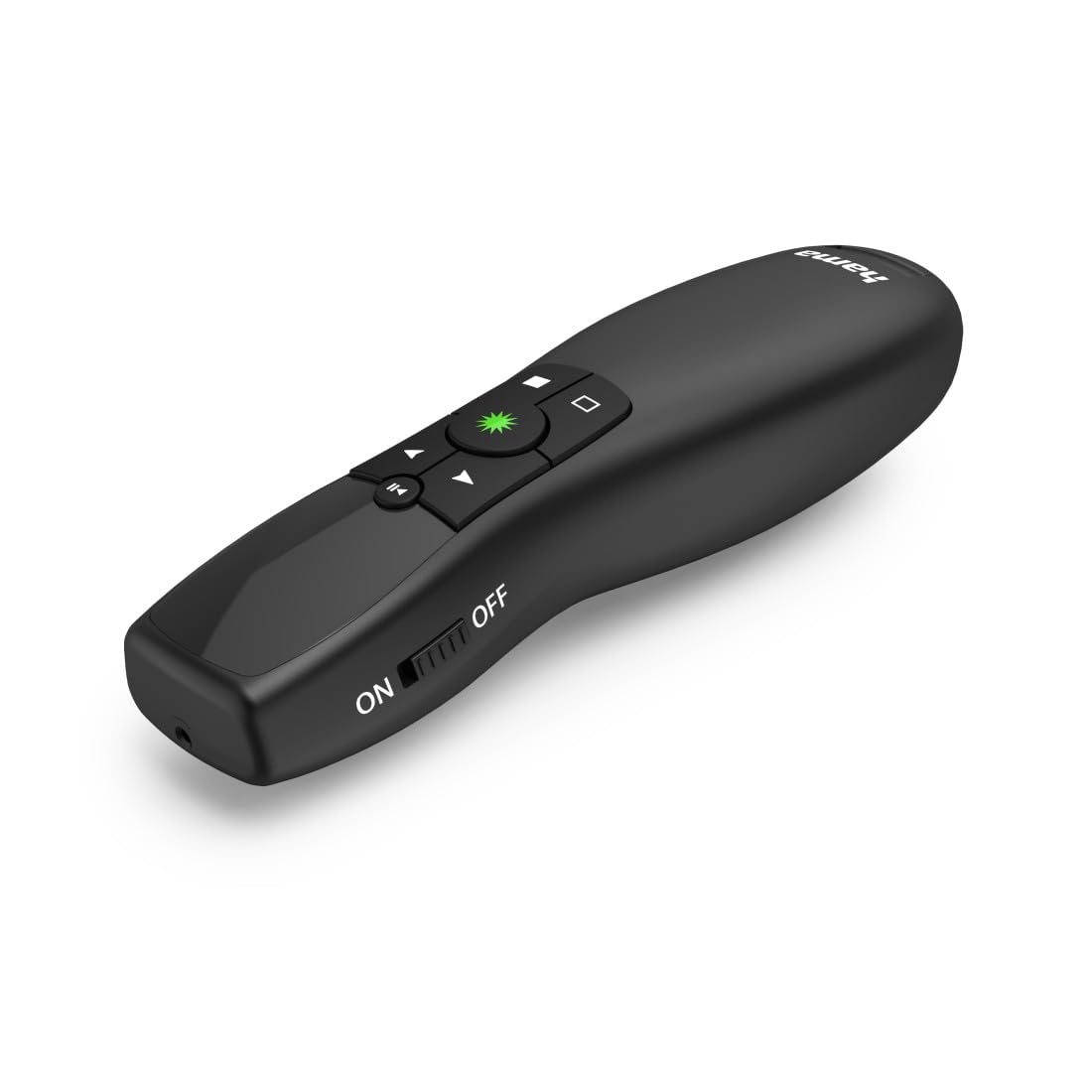 Hama | Presentador con Puntero láser Verde (Mando a Distancia de presentación, 4 en 1, presentador PowerPoint, inalámbrico, USB, Alcance de 20 m)