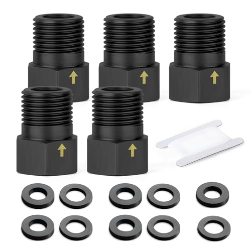 GASHER 5PCS Black Brass Check Valve 1/2' Female to 1/2' Male Thread, Backflow Prevention, Non Return...