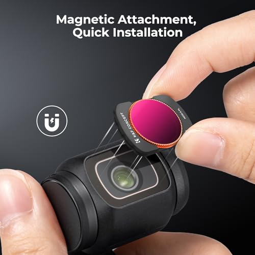 Image of K&F Concept Magnetic ND Polarized Filters Set for DJI Osmo Pocket 3 Creator Combo Accessories -4-Pack (ND8 /PL,ND16 /PL,ND32 /PL,ND64 /PL)