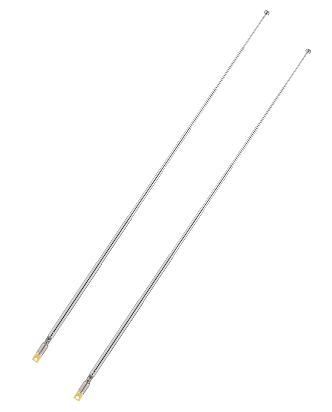 2PCS FM Telescopico Antenna Radio DAB 7 Sezioni FM Portatile Radio Antenna 57.5cm/22.6IN per TV FM/VHF/UHF Stereo DVB-T Ricezione