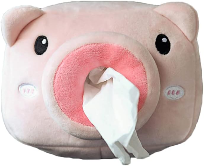 Ochine Cartoon Facial Tissue Box Cover Holder Funny Pig Whale Deer Shaped Toilet Paper Dispenser Organizer Napkin Tray Paper Towel Holder for Car, Bathroom Vanity Countertops, Bedroom Dressers, etc