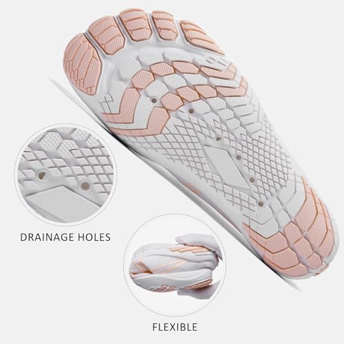 Image of hiitave Womens Water Shoes Quick Dry Barefoot for Swim Diving Surf Aqua Sports Pool Beach Walking Yoga