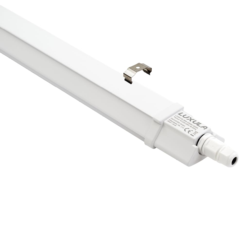 LUXULA LED Feuchtraumleuchte 120cm 4 Stück, 36W 3250lm, 4000K Neutralweiß, IP65 mit Quick Connector, energiesparende LED Deckenleuchte Keller, Werkstatt, Garage, staub- und spritzwassergeschützt