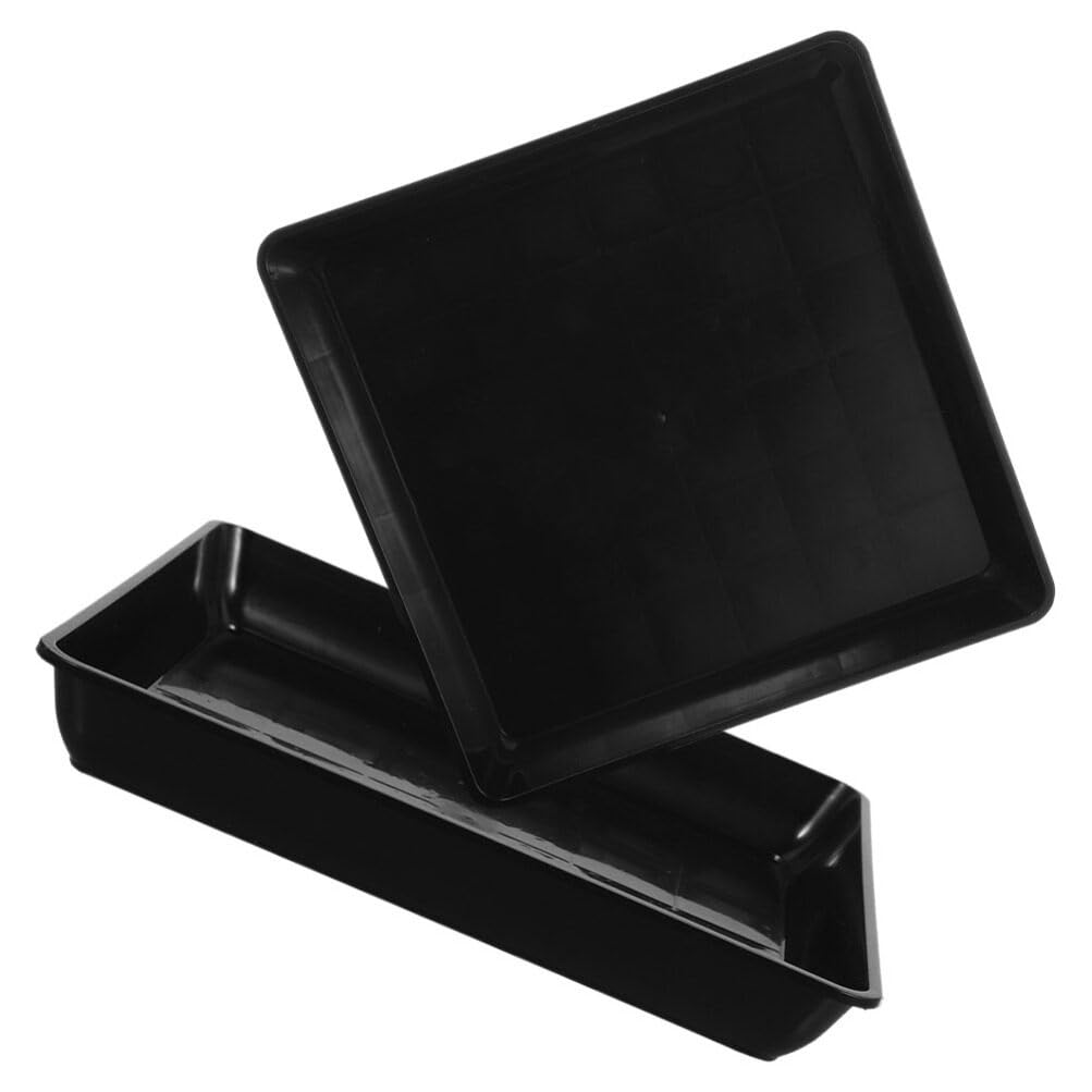 Toddmomy 2 Piezas De Base De Maceta Bandejas De Goteo para Maceta Bandeja De Agua para Plantas Bandejas para Plantas Platillo para Plantas En Maceta Platillos Cuadrados para Macetas