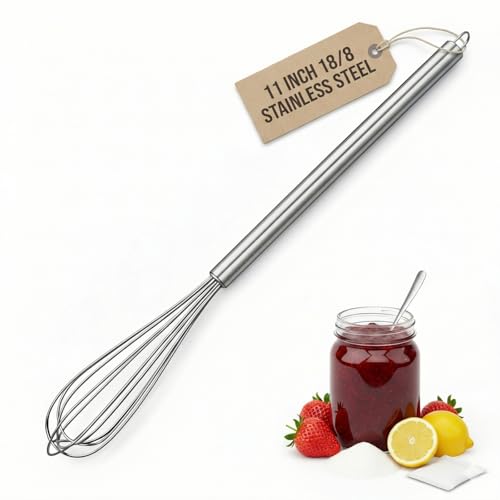 Image of 11-Inch Slim French Whisk, Small Whisk, 18 /8 Stainless Steel, Long Handle