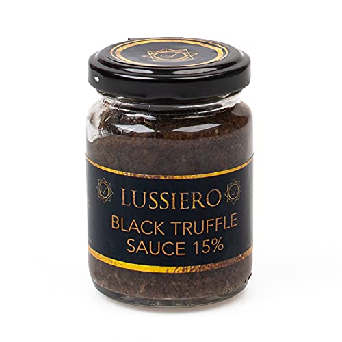 Lussiero Sauce à la Truffe Premium avec 15% de vraie truffe noire d'été Salsa Tartufata Royal Tapenade 80g