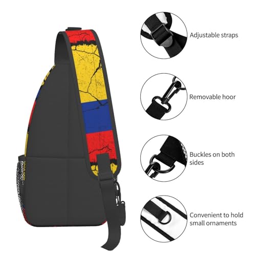 Bolso vintage colombiano sling para senderismo y viaje miniatura 4