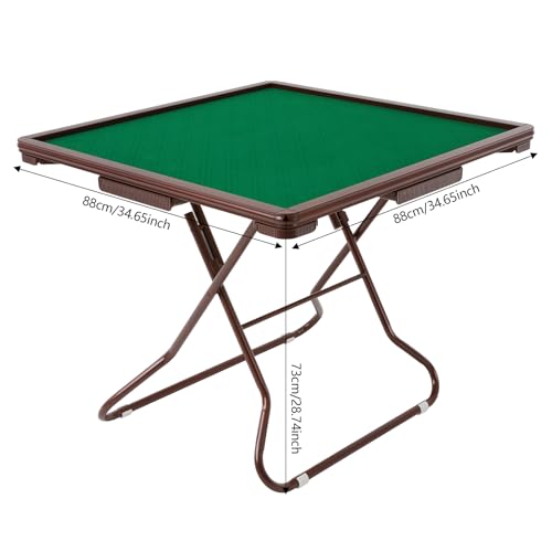 Mesa Plegable de Mahjong y Poker con Portavasos 34.65in miniatura 2