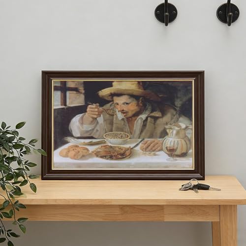 Toile The Bean Eater Carracci de 20x30cm pour sublimer votre décoration de salon