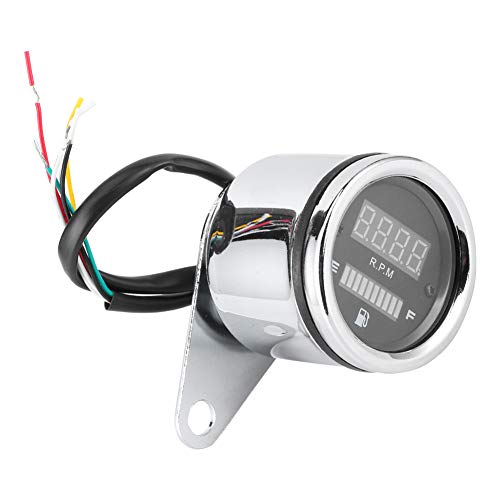 Velocímetro digital LED con tacómetro e indicador de aceite universal 12V 5