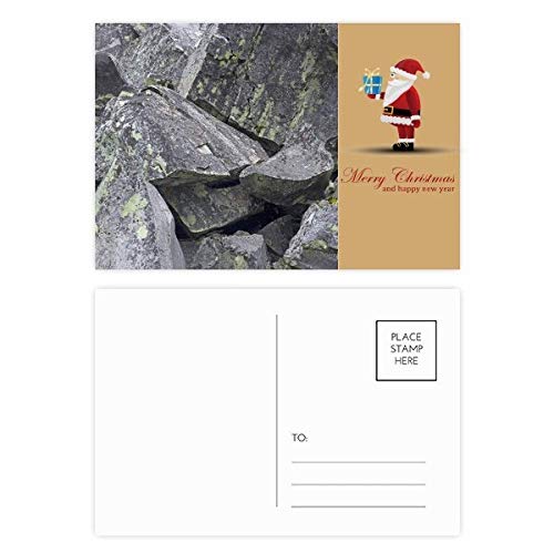 Cartes postales père Noël en pierre foncée oubliez les cartes en papier jetables
