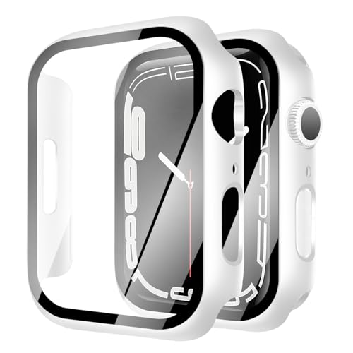 YUGYUG �Ή� �A�b�v���E�H�b�` �J�o�[ 46mm Apple Watch 11/10 �P�[�X �K���X�t�B���� ��̌^ ���{���Ɏq�� �����x�^�b�` �L�Y�h�~ PC�f�� �S�ʕی� ��d�\�� ���ϋv �����ߗ� ������?(�z���C�g)