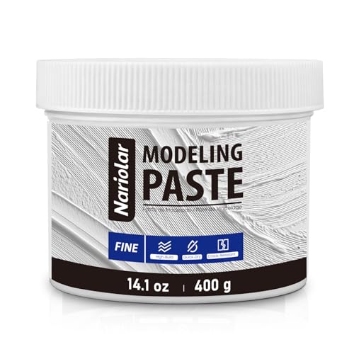 Nariolar Modeling Paste 14.1 oz /400 g High-Density Paste for Textured Art and Acrylic Painting Ideal for Canvas Art DIY Projects and 3D Effects