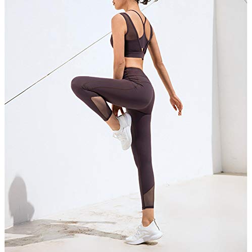 Xzbailisha XZZP4267-ROSEWOOD-S Women'S Workout Sets 2 Piece Outfits High Waisted Yoga Leggings And Sports Bra Gym thumb #3