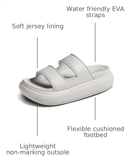 Image of REEF Cushion Bondi 2 Bar Women's Slide Sandal, Lightweight and Supportive Footbed, Water Friendly