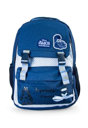 Mochila Escolar Disney Alice No País Das Maravilhas Feminina Resistente