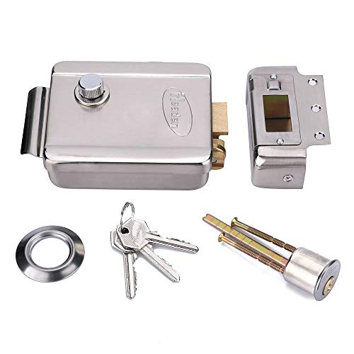 AMOCAM Electric Electronic Door Lock for Video Intercom Door Phone Vidoe doorbell DC 12V Stainless Steel E-Lock Support Wooden Glass Metal Fireproof Door AMOCAM Electric Electronic Door Lock for Video Intercom Door Phone Vidoe doorbell DC 12V Stainless Steel E-Lock Support Wooden Glass Metal Fireproof Door