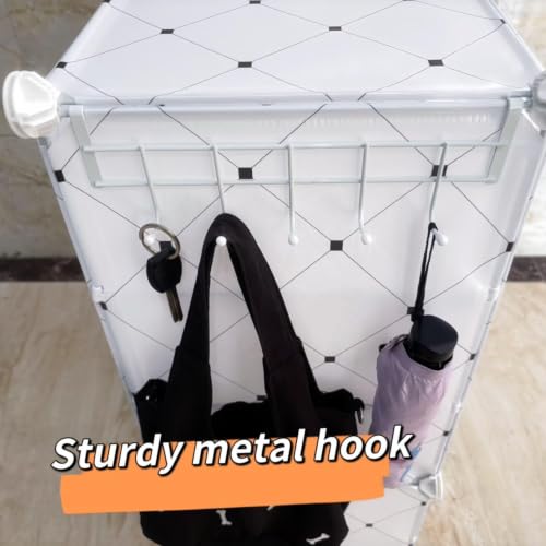 Image of RYUGA Shoe Rack for Home Plastic, 6 Door Portable Shoes Rack with Dustproof Door for Heels /Slippers /Boots, DIY Multi-Purpose Kitchen Mats for Floor (4-Door-12-Layer-A6, 4-Door-12-Layer-A6)