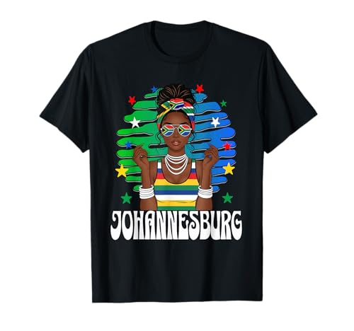 Johannesburg South Africa Melanin Woman Birthplace Souvenir T-Shirt