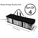Evelots CD Storage Bags (4 Pack) Clear PVC Plastic Media Carrying Case with Zipper - Holds 200 CDs Total - Strong Handles - Protects CDs, Video Games, Music from Dirt & Moisture