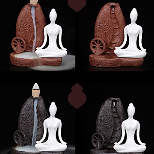 Creatieve keramische wierookbrander backflow wierook kegels brander houders thuis geur decor yoga meisje wierook wierook houders Accessoires voor fonteinfonteinen in de tuin - Image 8