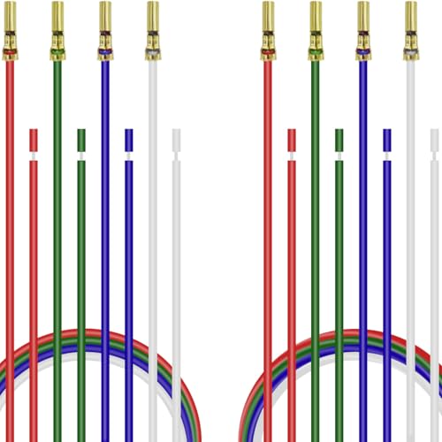 DAOKAI Cable fono de cartucho, cabeza de cobre puro, cables de 28 AWG, cables de cabecera de 39 cm, cable de audio para tocadiscos, accesorios para tocadiscos