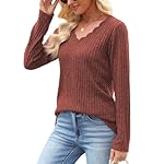 JomeDesign Womens Sweaters Casual Long Sleeve V Neck Lightweight Tunic Pullover Sweater Tops - Image 3