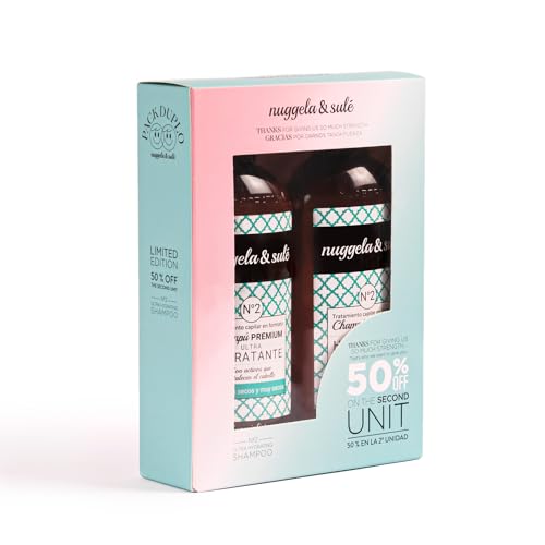 Nuggela & Sulé Pack Duplo Champú Nº2 Ultra Hidratante (para cabellos secos, muy secos, hirsutos, encrespados y sin brillo) 500 ml/8,45 fl.oz