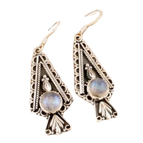 Pierre de lune boucles d'oreilles minimalistes pour un style quotidien