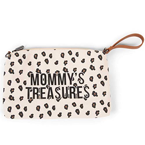 Pochette Mommy's Treasure canvas léopard Childhome sac organisateur à glisser dans le sac à langer