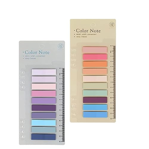 Image of Sticky Tabs for Notebooks - 400 Pcs Sticky Index Tabs, PET Page Markers for Books & Files - Colorful Annotation Sticky Flags for Office & Study (Pack of 2, Multicolor)