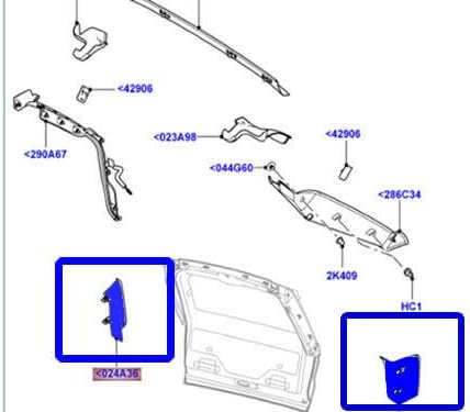 Miniatura 2 de LAND ROVER LÁMPARA TRASERA ACCESO CUBIERTA RANGE ROVER SPORT 2014 EN HACIA LA DERECHA LR056800 NUEVO