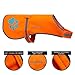 SafetyPUP XD Soft-shell Waterproof Dog Vest. Hi Visibility, Reflective Jacket with Light Fleece Lining. Ideal in Cooler Climates. Blaze Orange Fabric Protects Your PUP Near Hunting Grounds & Off Leash