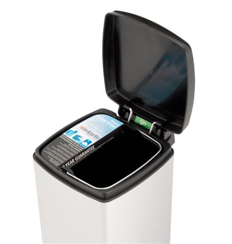 Image of Brabantia Pedal Bin,25 Liter,Rectangular,Matte Steel Fingerprint Proof,369407
