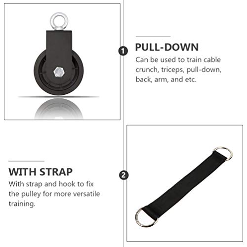 BESPORTBLE, 1 conjunto de polia de fitness, sistema de polia de ajuste com rotação de 360 graus, rod