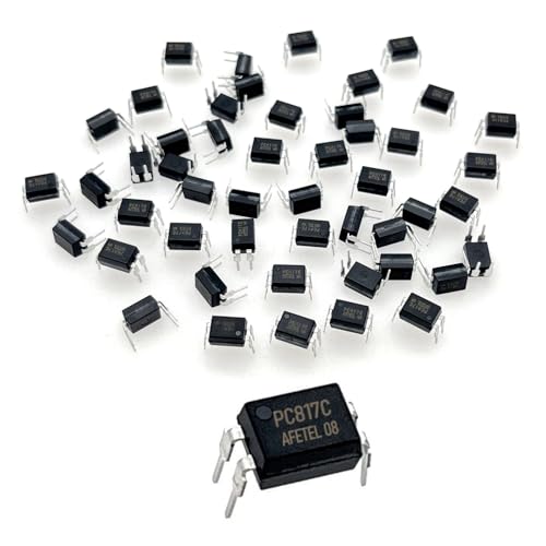 JZK 50uds Optoacoplador PC817C 2.54 mm DIP-4 4 pin 4 pines acoplador de fotos de montaje, alta densidad Optoacopladores de tipo de montaje IC, acoplador fotoeléctrico