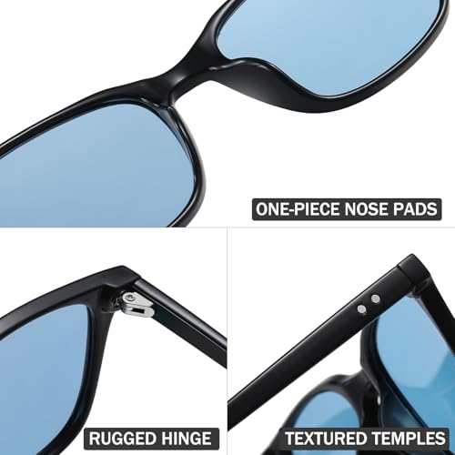 Retro Square Sunglasses Women Men Ultralight Vintage Rectangular Colorful See Through Tinted Lens Eyewear4
