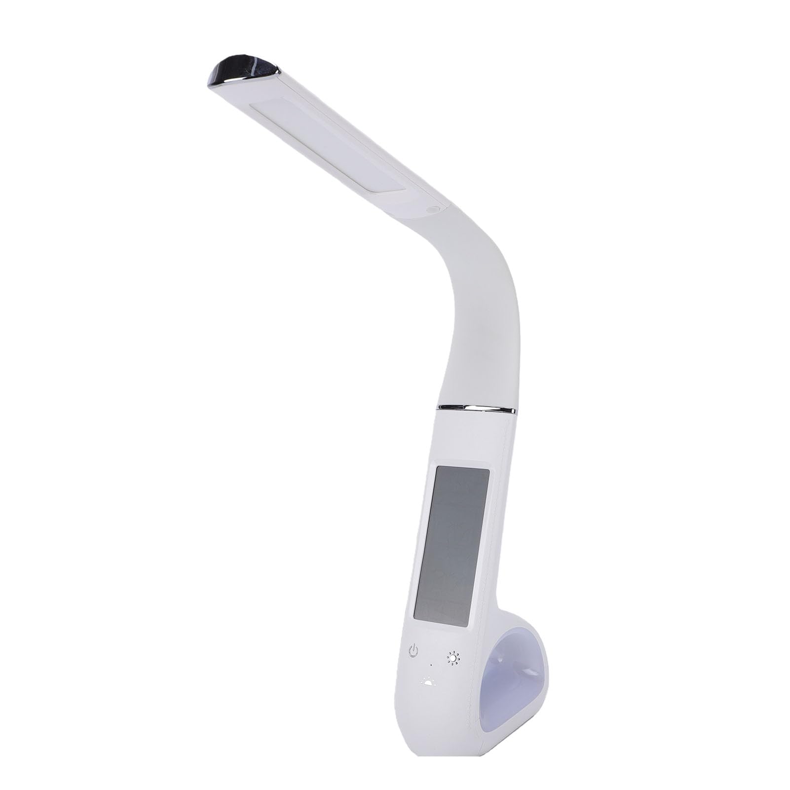 Dpofirs Lampada da Scrivania a LED con Orologio, Sveglia Pieghevole con Controllo Touch RGB, Lampada da Tavolo Portatile Ricaricabile 3 in 1 per Scrivania di Casa e Ufficio, Batteria da 1200 MAh