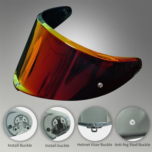 Image of AGV K6 and K6S Visor (Deep Gold Red)