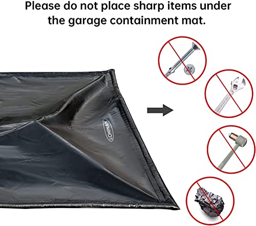 Loninak Garage Floor Mat 7'9"x16' Garage Containment Mat for Small Vehicles Garage Floor Protection Mat for All Seasons Garage Water Barrier Winter Snow Melting Mat - Thumbnail 6