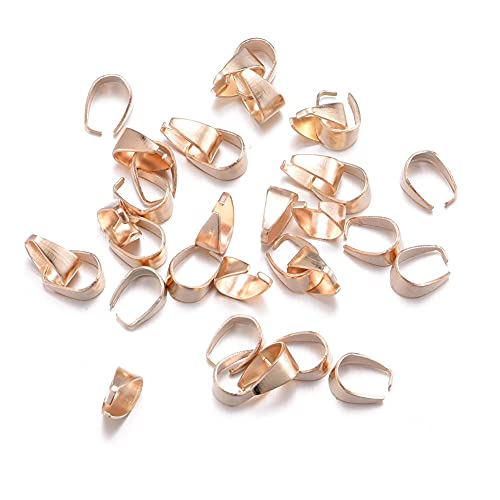 300Pcs Mixed Metal Pinch Clip Clasp Bail Finish Necklace Clasps Pendant Clasps Claw Bail,Hook Pendant Connectors Clasps Forjewelry Diy Craft Making 6Mmx9Mm (A573) #TOP2