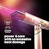 REVAMP Dynamic Radiance X Shine Ionic Portable Hair Dryer, Brushless Motor for Quiet, Powerful, Fast Drying - Lightweight, Easy Travel, Cold Setting - 3 Magnetic Attachments for Professional Styling
