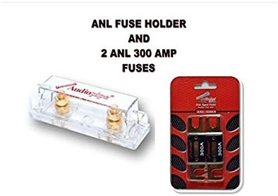 Audiopipe Heavy Duty Anl Fuse Holder Block CQ-1100 and 2 ANL 300 Amp Blade Fuses
