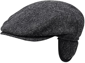 Wigens Herringbone Wool Ivy Cap with Earflaps