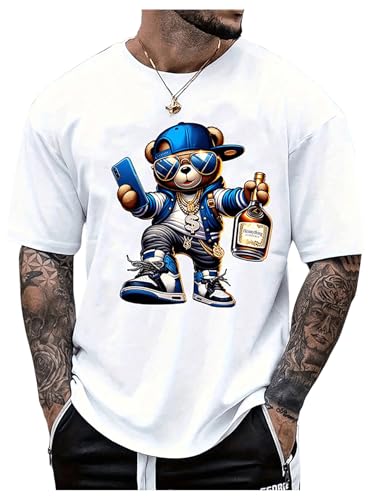 Men's Graphic Y2K Tee Shirt Vintage Short Sleeve Crew Neck Novelty T Shirts Top