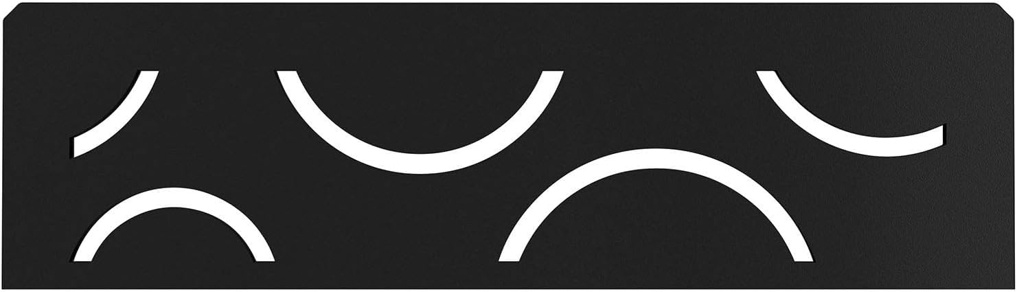 Schluter Rectangular Shelf for Prefabricated Kerdi Board SN/-SNLT Niches - 4mm Thick, Curve Design, Aluminum Material, Matte Black Finish - SNS1D6MGS