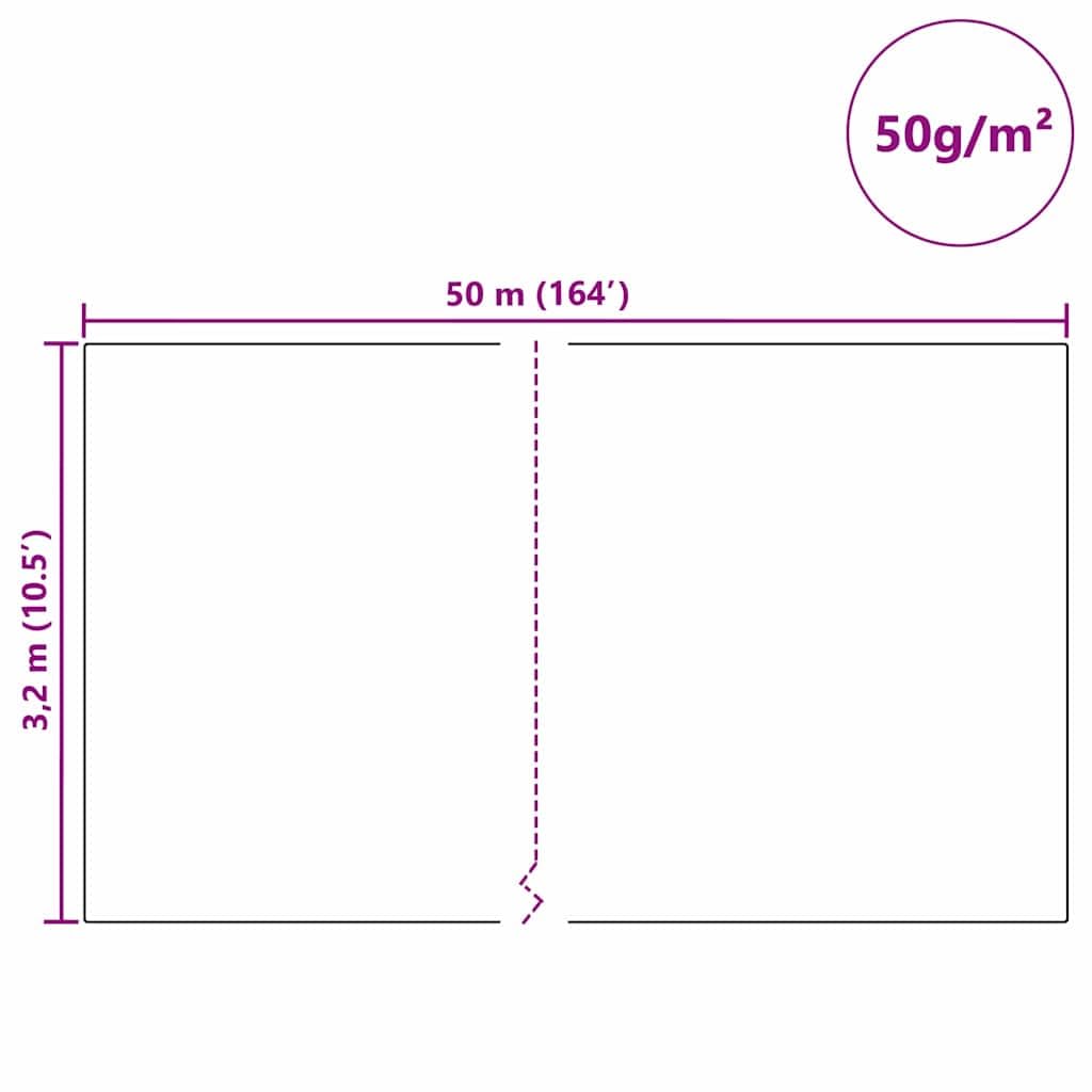 Winterschutz für Pflanzen Beige Vliesstoff 50 x 3,2 m Frostschutzvlies Gartenpflege Zubehör UV-beständig wiederverwendbar für Balkon Terrasse Beet Schutz und Wachstum
