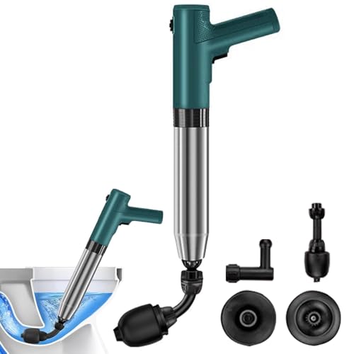 Image of Electric Toilet Plunger,3 Head High Pressure Toilet Unclogging Tool,Multi-Functional Toilet Plunger Clog Remover, Toilet Clog Remover Heavy Duty for Bathrooms, Floors, Kitchens