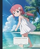 anime girl composition notebook: cute kawaii wide ruled journal for school, writing, and drawing: 7.5 x 9.25 in | 100 pages